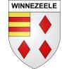 Pegatinas escudo de armas de Winnezeele adhesivo de la etiqueta engomada