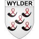 Pegatinas escudo de armas de Wylder adhesivo de la etiqueta engomada