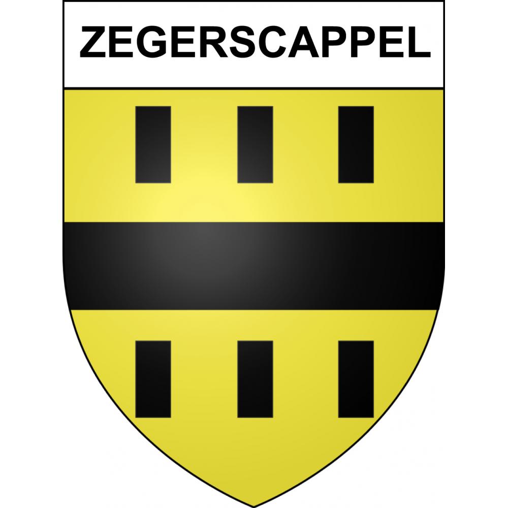 Pegatinas escudo de armas de Zegerscappel adhesivo de la etiqueta engomada