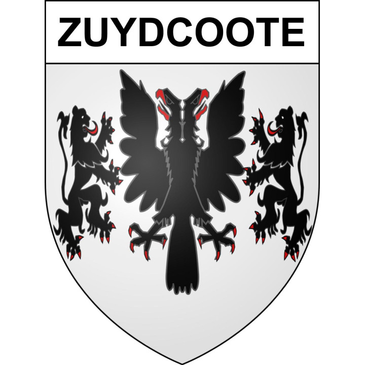 Zuydcoote Sticker wappen, gelsenkirchen, augsburg, klebender aufkleber