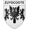 Pegatinas escudo de armas de Zuydcoote adhesivo de la etiqueta engomada