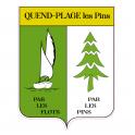 Quend-plage-les Pins 80 ville sticker blason écusson autocollant adhésif