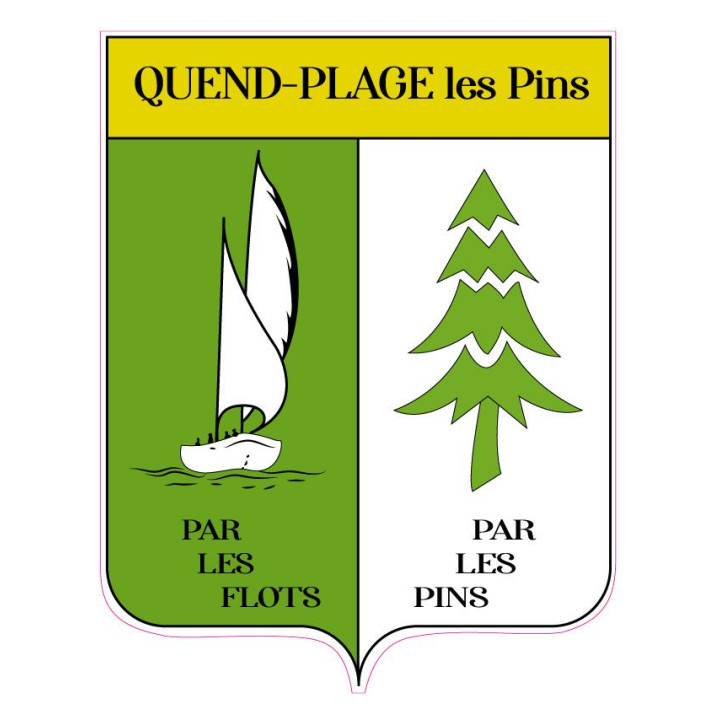 Quend-plage-les Pins 80 ville sticker blason écusson autocollant adhésif