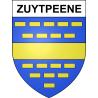 Pegatinas escudo de armas de Zuytpeene adhesivo de la etiqueta engomada