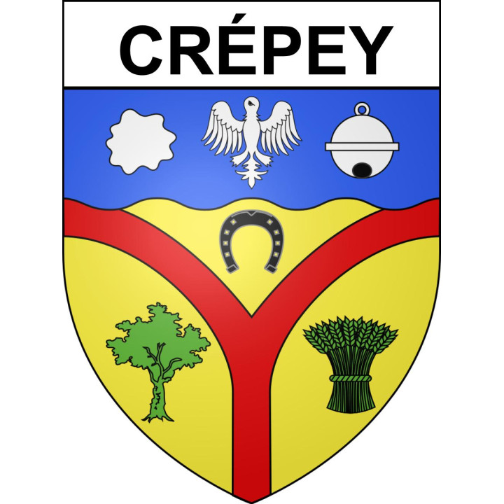 Crépey 54 ville sticker blason écusson autocollant adhésif