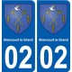 02 Brancourt-le-Grand ville autocollant plaque sticker