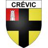 Pegatinas escudo de armas de Crévic adhesivo de la etiqueta engomada