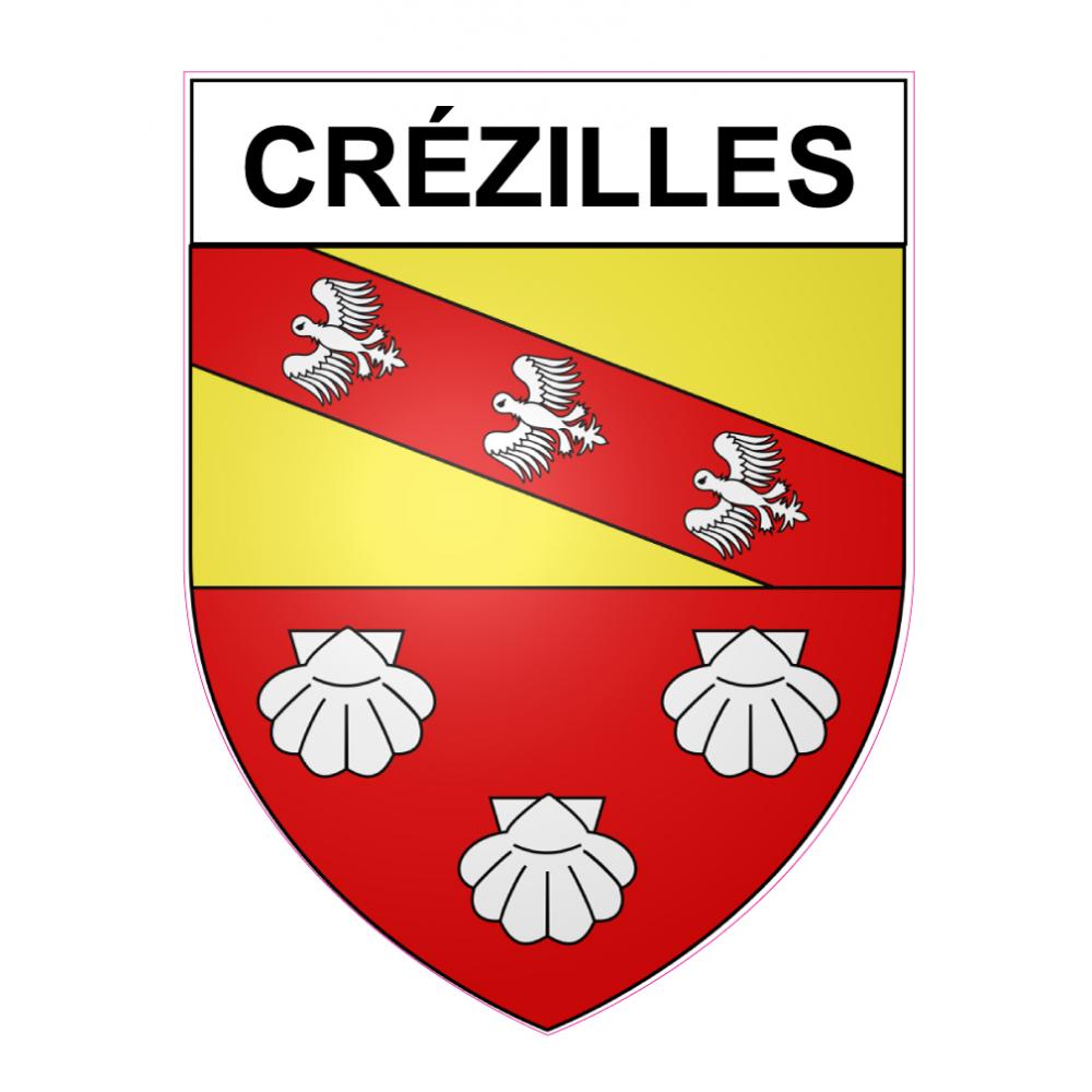 Crézilles 54 ville sticker blason écusson autocollant adhésif