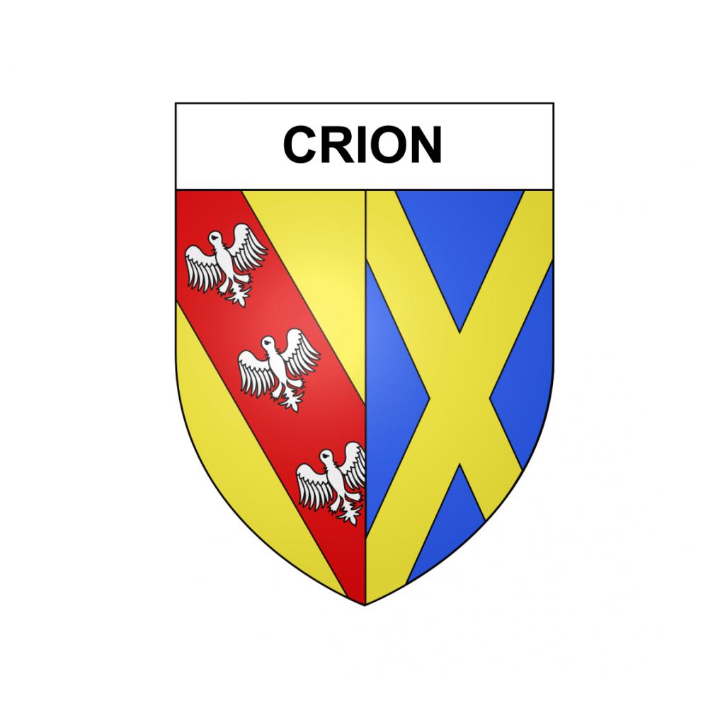 Crion 54 ville sticker blason écusson autocollant adhésif