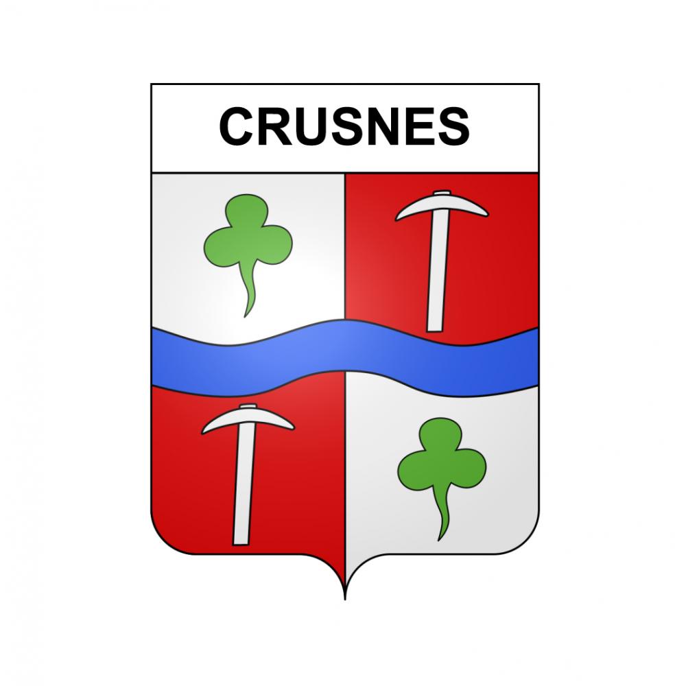 Crusnes 54 ville sticker blason écusson autocollant adhésif