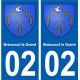 02 Brancourt-le-Grand ville autocollant plaque sticker