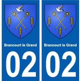02 Brancourt-le-Grand ville autocollant plaque sticker