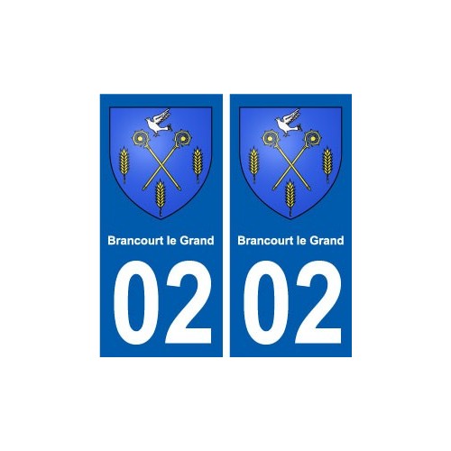 02 Brancourt-le-Grand ville autocollant plaque sticker