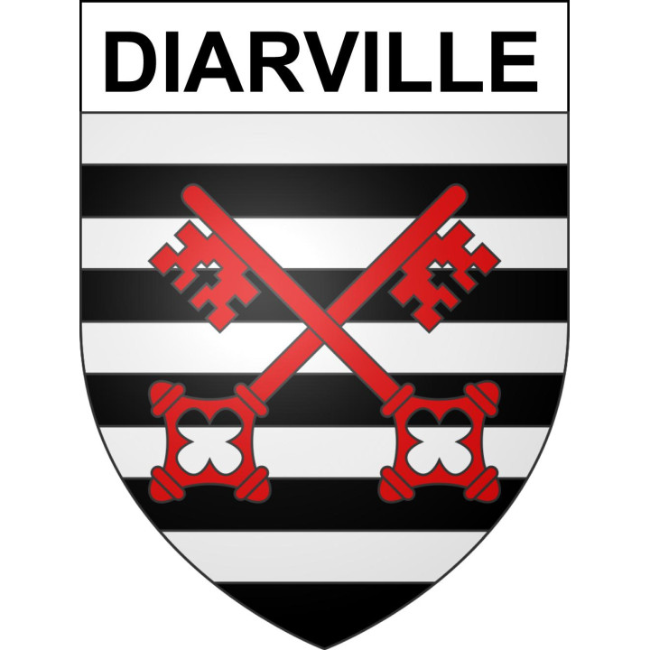 Pegatinas escudo de armas de Diarville adhesivo de la etiqueta engomada