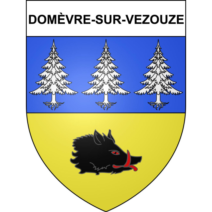 Pegatinas escudo de armas de Domèvre-sur-Vezouze adhesivo de la etiqueta engomada