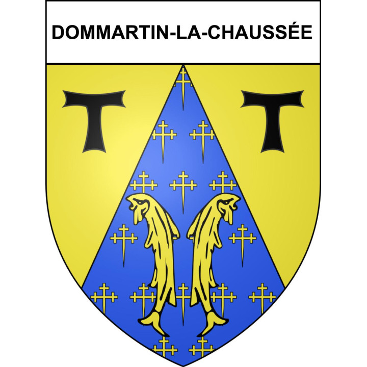 Dommartin-la-Chaussée 54 ville sticker blason écusson autocollant adhésif