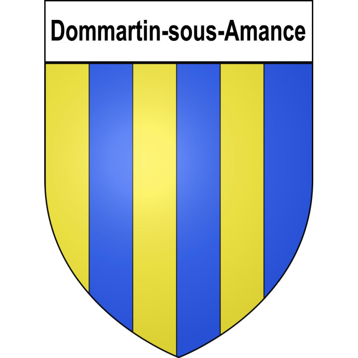 Dommartin-sous-Amance Sticker wappen, gelsenkirchen, augsburg, klebender aufkleber