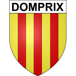Pegatinas escudo de armas de Domprix adhesivo de la etiqueta engomada