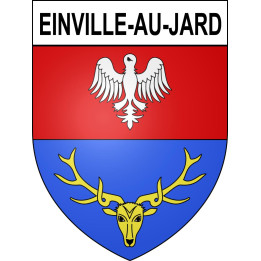 Pegatinas escudo de armas de Einville-au-Jard adhesivo de la etiqueta engomada