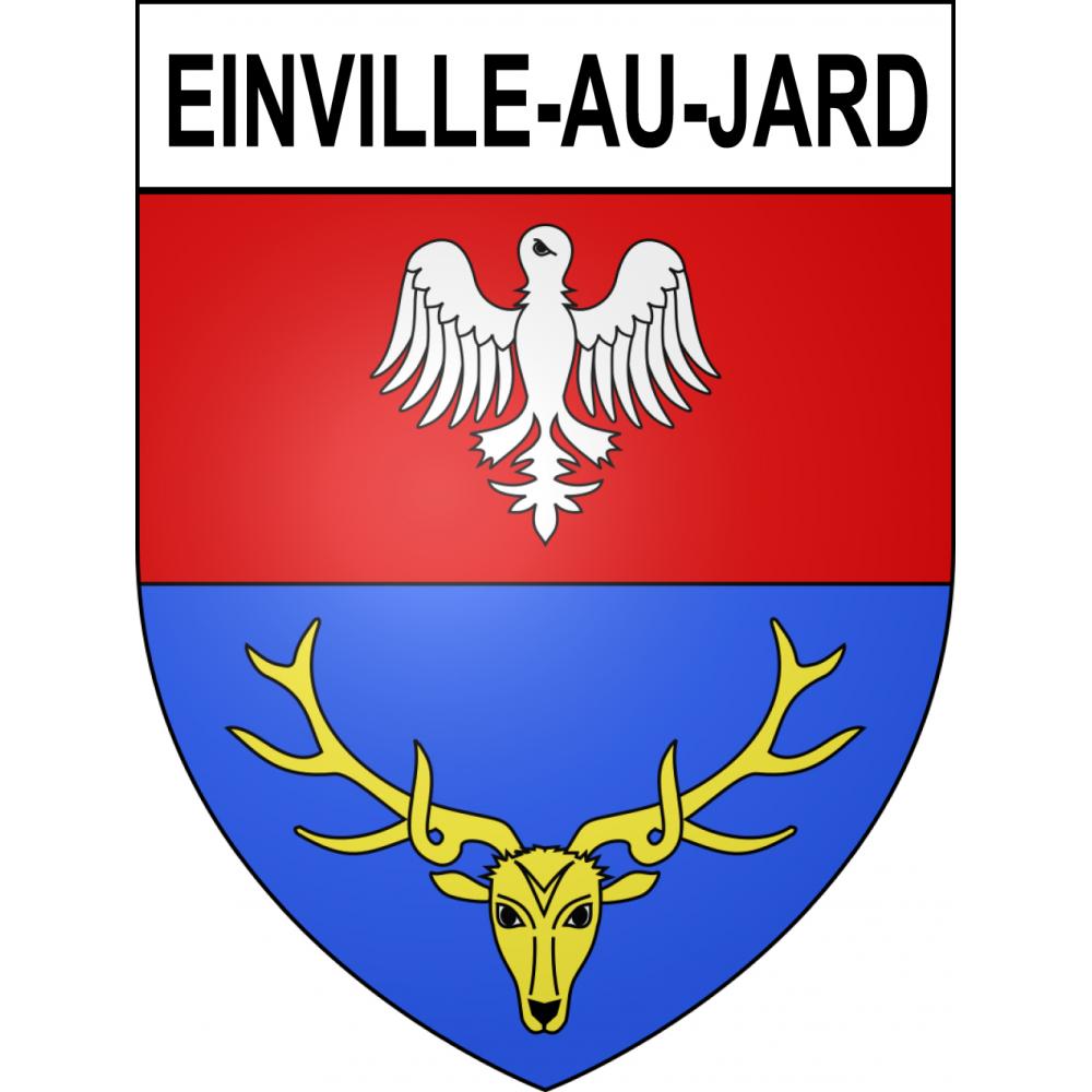 Pegatinas escudo de armas de Einville-au-Jard adhesivo de la etiqueta engomada