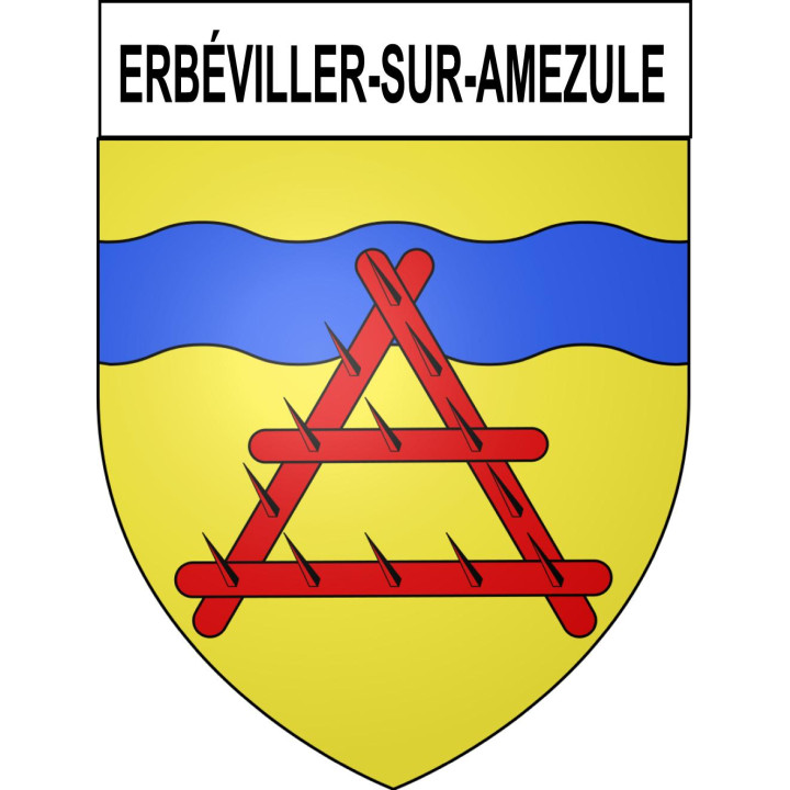 Erbéviller-sur-Amezule Sticker wappen, gelsenkirchen, augsburg, klebender aufkleber