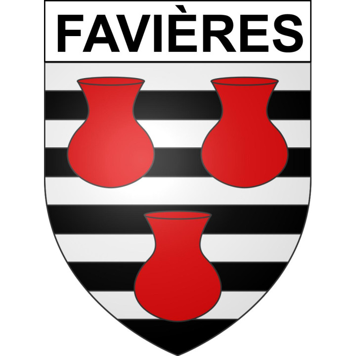 Stickers coat of arms Favières adhesive sticker