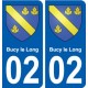 02 Brancourt-le-Grand ville autocollant plaque sticker