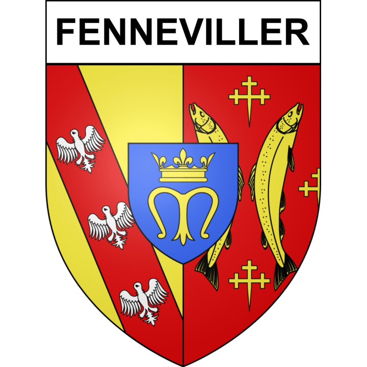 Fenneviller Sticker wappen, gelsenkirchen, augsburg, klebender aufkleber
