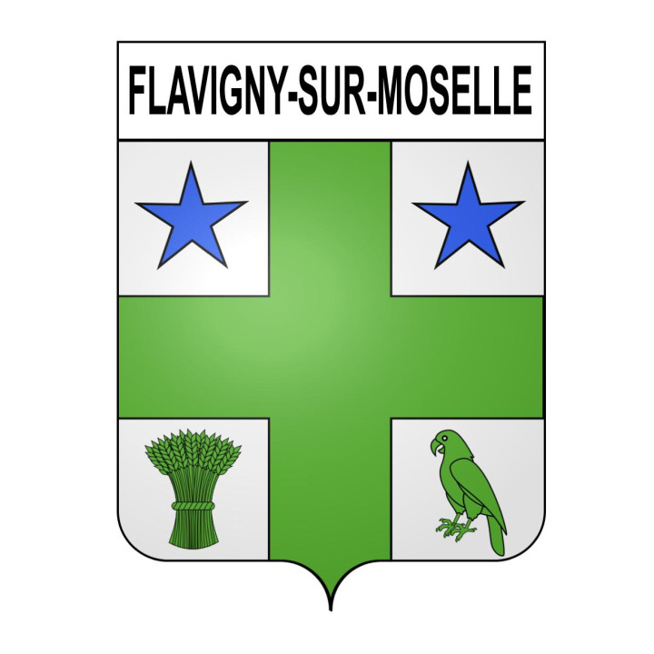 Flavigny-sur-Moselle 54 ville sticker blason écusson autocollant adhésif
