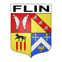 Pegatinas escudo de armas de Flin adhesivo de la etiqueta engomada