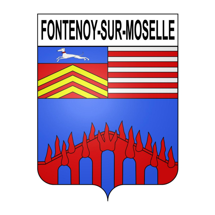 Fontenoy-sur-Moselle Sticker wappen, gelsenkirchen, augsburg, klebender aufkleber