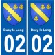 02 Brancourt-le-Grand ville autocollant plaque sticker