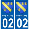 02 Brancourt-le-Grand ville autocollant plaque sticker