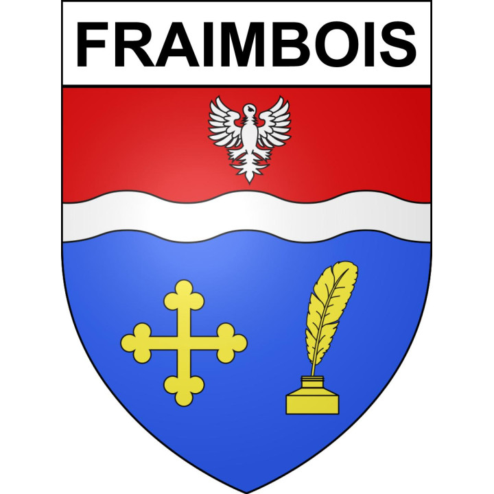Pegatinas escudo de armas de Fraimbois adhesivo de la etiqueta engomada