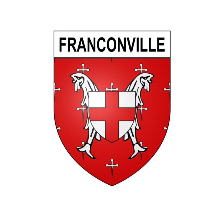 Franconville Sticker wappen, gelsenkirchen, augsburg, klebender aufkleber