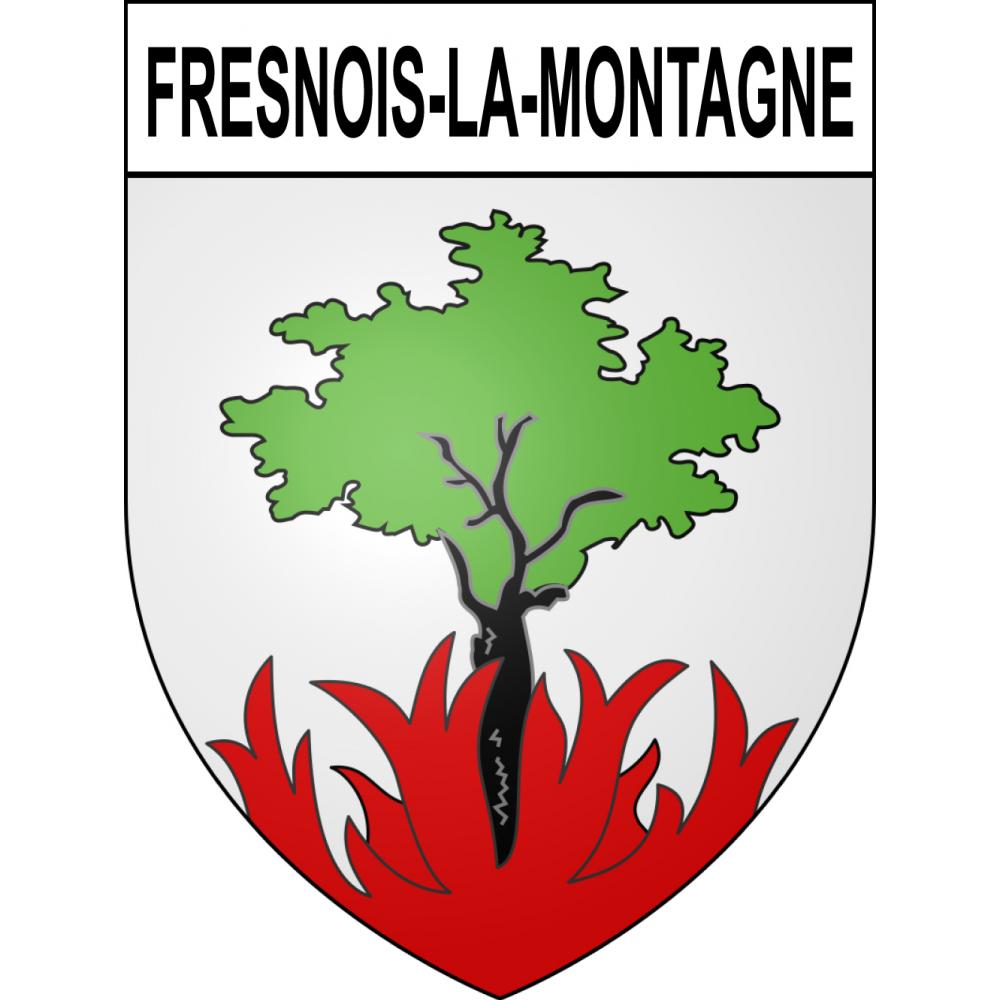 Pegatinas escudo de armas de Fresnois-la-Montagne adhesivo de la etiqueta engomada