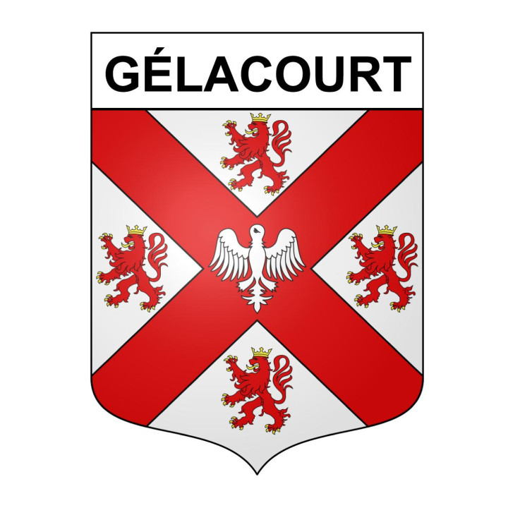 Gélacourt Sticker wappen, gelsenkirchen, augsburg, klebender aufkleber