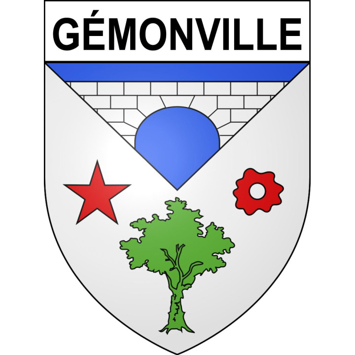 Gémonville 54 ville sticker blason écusson autocollant adhésif