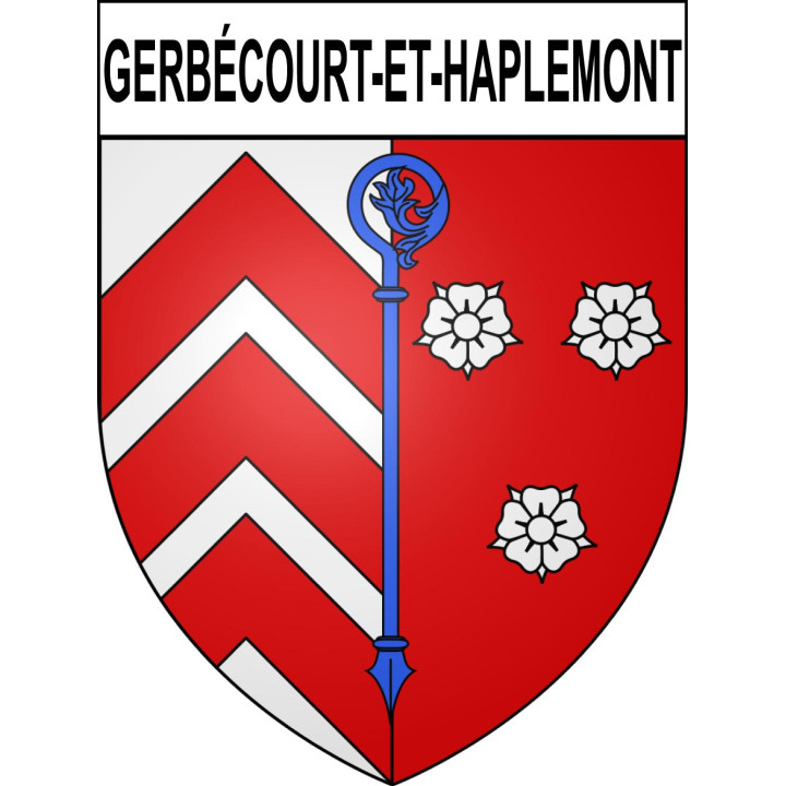 Pegatinas escudo de armas de Gerbécourt-et-Haplemont adhesivo de la etiqueta engomada