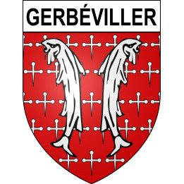 Pegatinas escudo de armas de Gerbéviller adhesivo de la etiqueta engomada