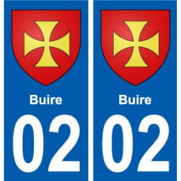 02 Buire ville autocollant plaque sticker