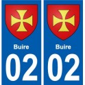 02 Buire ville autocollant plaque sticker