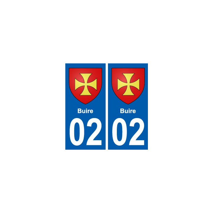 02 Buire ville autocollant plaque sticker