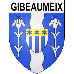 Pegatinas escudo de armas de Gibeaumeix adhesivo de la etiqueta engomada