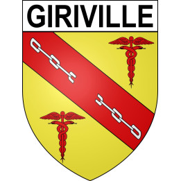Pegatinas escudo de armas de Giriviller adhesivo de la etiqueta engomada