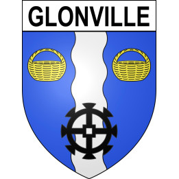 Pegatinas escudo de armas de Glonville adhesivo de la etiqueta engomada