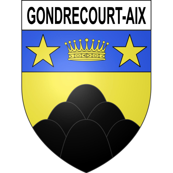 Gondrecourt-Aix 54 ville sticker blason écusson autocollant adhésif