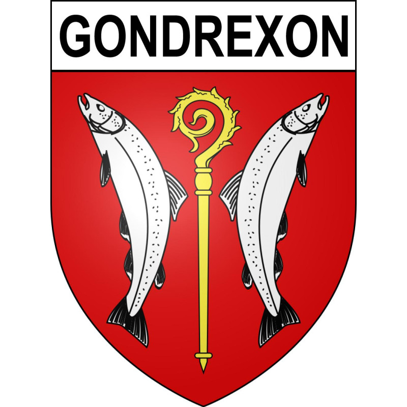 Gondrexon Sticker wappen, gelsenkirchen, augsburg, klebender aufkleber