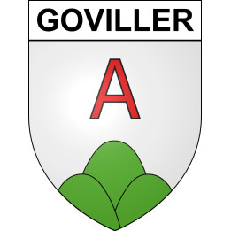 Pegatinas escudo de armas de Goviller adhesivo de la etiqueta engomada