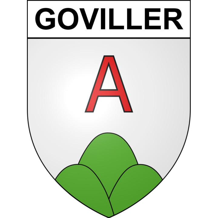 Goviller 54 ville sticker blason écusson autocollant adhésif